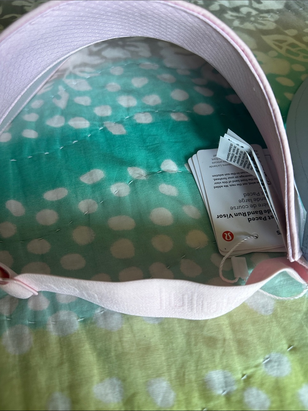 lululemon athletica sun Visor Set - Light Blue & Light Pink - Picture 4 of 6